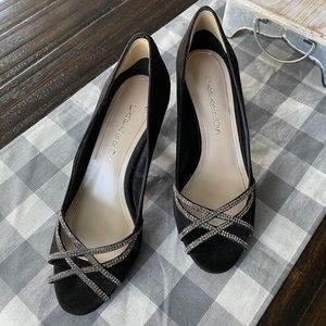 Caparros Eliza Suede Peep Toe